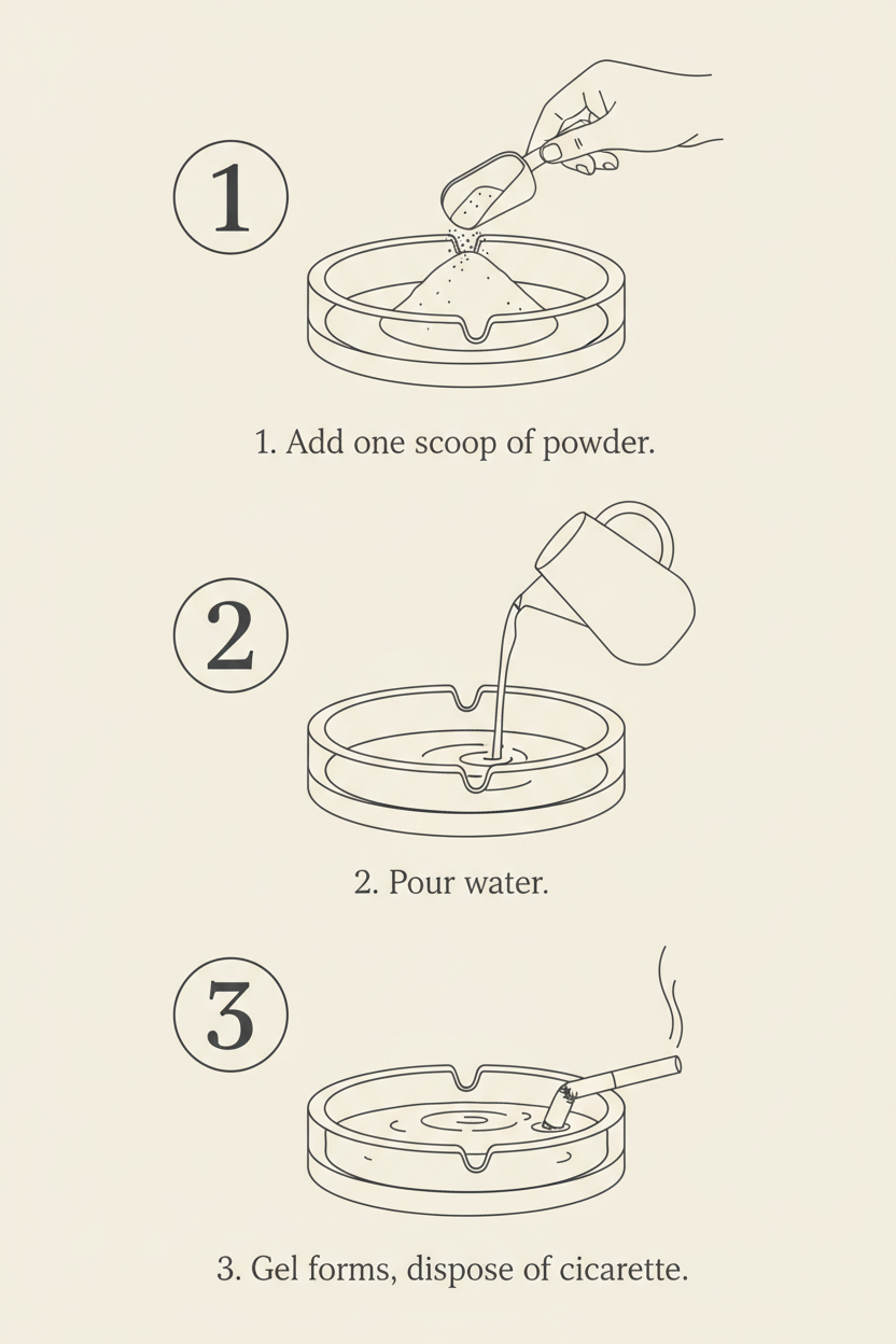 Three step process illustration